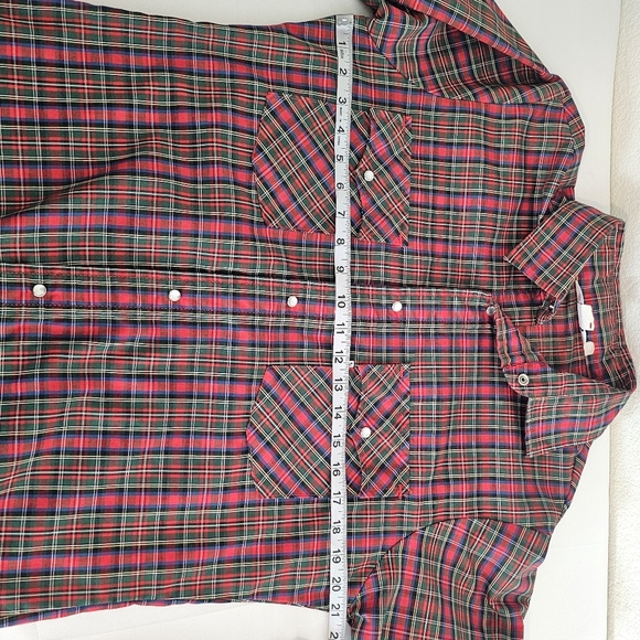 Vintage Levi’s Plaid Western Button Down Shirt Men’s Small Red Blue Green - Picture 10 of 12